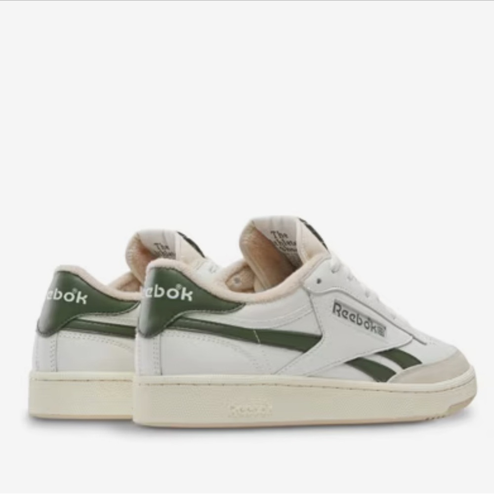 Reebok Classic White and Green Shoes
